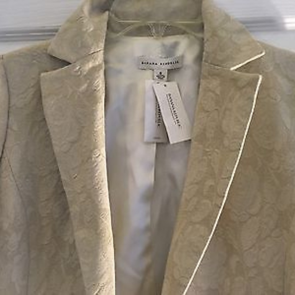 Banana Republic Ivory Gold Brocade Blazer..sz 8